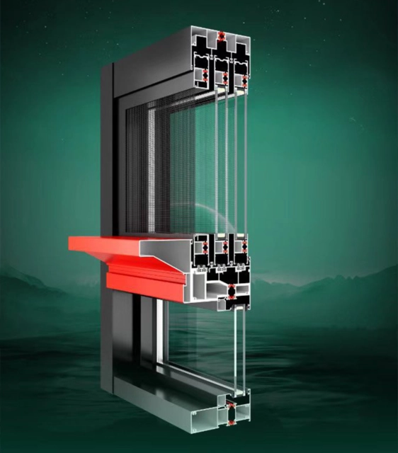 128 series six track sliding windows-Thermal Break